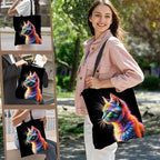 ANNA QUEEN Cat Tote Bag Shoulder Bag Handle Bag for Gym Yoga Picnic Beach Kitchen Reusable