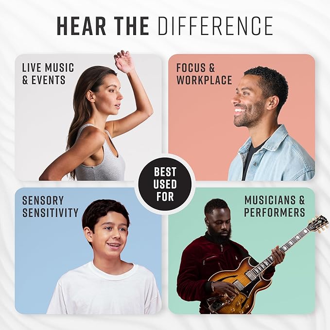Vibes High Fidelity Ear Plugs - Invisible Earplugs for Music Concerts, Musicians, Motorcycles, Airplanes, Raves, and Work - Noise Reduction and Hearing Protection - Fits All Ears - Teal
