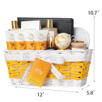 Gifts for Women & Men, Gift Basket for Mom & Dad - Luxurious Honey Almond Bath and Body Basket Set for Women, Spa Gift Set for Mom, Spa Kit | Valentines Day, Birthday Gifts, Christmas Gift Sets