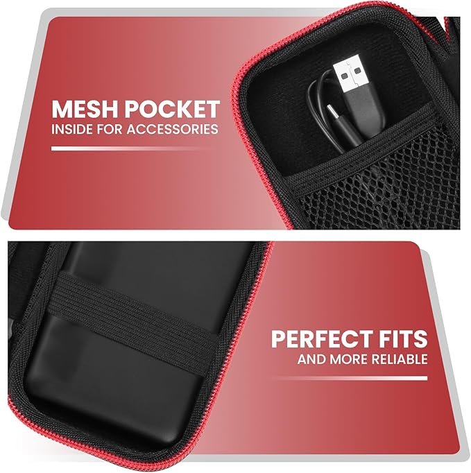 Magnetic portable charger case Compatible with Anker 621/622/633/321/324 MagneticBattery,Fit for Anker PowerCore 5000/10000mAh Power Bank/ Apple MagSafe Charger Battery Pack,Black(Case Only)