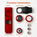 Emergency Survival Safety Whistle，Whistle for Kids with Lanyard,Compass,Thermometer,Ideal for Kayaking, Boating, Hiking, Camping, Climbing