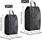 4 Pack Waterproof Shoe Bags, Extra Large Travel Shoe Bag Portable Packing, Zipper & Handle Bag for Gym/Storage/Luggage/Closet Men & Women