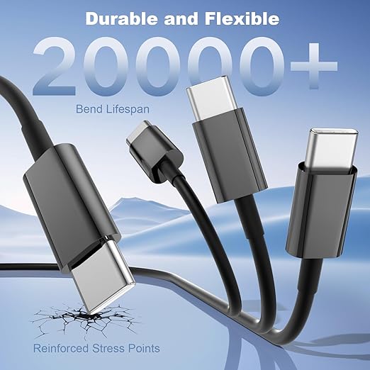 Car Carplay Cable for iPhone 17/Pro Max/Air/16e/16/15 Pro Max/Plus Cable,3FT 2Pack USB A to USB C for iPhone USB C Cord,iPad USB C Cable iPad Pro/Air Android Charger Cord Car Charging Cables,Black