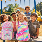 RHCPFOVR Kids Backpack for Girls - Girls Backpack 3-8 Ages Unicorn for Kids 15 Inch School Bookbag for Kindergarten Elementary School Bookbag for Girl 1st 2nd Grade
