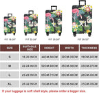 WUJIAONIAO Travel Luggage Cover Baggage Suitcase Cover Protector Skins 18-32 Inch (Flower flamingo, XL (for 29-32 inch luggage))
