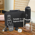 Portable Espresso Coffee Maker, Travel Coffee Maker for Camping, 2-in-1 Self-Heating Electric Espresso Maker, USB-C,Ground Coffee & Capsule (Ns&DG) Camping,RV, Hiking, Office