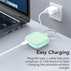 HUOTO for Portable Apple Watch Charger, Mini Purse Keychain 1200mAh iWatch Charger Power Bank Wireless Battery Pack Travel Smart Watch Chargers for Apple Watch Series 11 10 9 8 7 6 5 4 3 2 SE Ultra 2