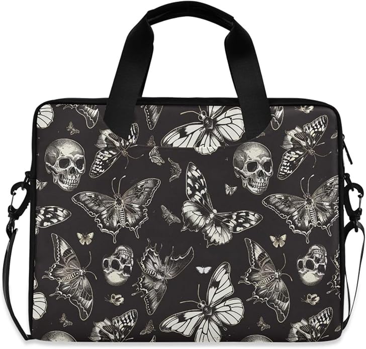 MNSRUU Laptop Bag for 15.6 inch Black Gothic Bats