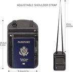 Neck Wallet,Travel for Passport Holder Neck Pouch Wallet RFID Blocking Men Women with Adjustable Neck Strap