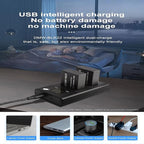 LP-E17 Dual USB Camera Battery Charger Station with LCD Display, Overcharge Protection,for R10/R50/R100/RP/850D/800D/200D/M5/M6 Mark II Cameras‌