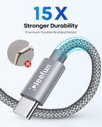 CLEEFUN USB C Cable 6ft, 5-Pack USB A to Type C Charger Cord Fast Charging for iPhone 17 16 15 Pro Max Plus Air 16e, for Samsung Galaxy S25 S24 S23 S22 S21 S20 S10 A17 A16 A15 A56 A55 A26 A35 A36