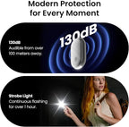 SwitchBot 130 dB Personal Safety Alarm for Women with Apple Find My APP, Extra-Loud Siren & Strobe Light, Waterproof Self Defense Keychain for Women, College Girls and Kids (Black)
