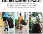 MIER Large Duffel Backpack Sports Gym Bag with Shoe Compartment, Heavy Duty and Water Resistant, Black, 45L