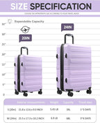 Tolino Carry on Luggage Checke Airline Approved,24 Inch Hardside Suitcase with Wheels TSA Lock, PC+ABS Lightweight Carry on Suitcases for Women and Men