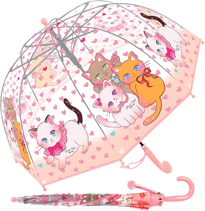 Kids Clear Umbrella for Rain Dome Bubble Umbrellas Windproof for Kids Boys and Girls
