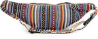 Freakmandu Eco-Friendly Boho Hippie Style Hemp Fanny Pack Blue Hip Waist Bag for Hiking Running Jogging (Azure)