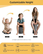 Upgraded Collapsible Stool with Detachable Cushion & Waterproof Bag - 400lbs Heavy Duty Portable Folding Stool for Adults, Telescoping Camping Seat with Carrying Straps for Fishing Hiking Travel BBQ