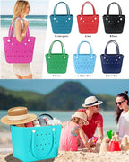 Lightweight Extra large Rubber Beach Bag Small mini Tote Bag for Gym Waterproof medium Open Handbag for Pool Sports