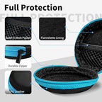 for Earphone Carry Case, 5-Pack Round Pocket Earbud Travel Carrying Case with Zipper for Smartphone Earphone, Wireless Headset, USB Cable, SD Cards Storage Bags, Masks and More