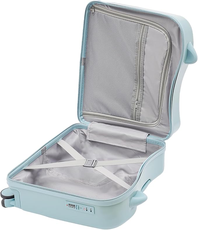 18" Kids Ride-On Suitcase,Children's Carry On Luggage Case,Rolling Luggage With Lock,Travel Trolley Case for Short Trips,School Trips,Outings (Sky blue)