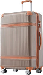 3 Piece Hardshell Luggage Sets 20"+24''+28" Expandable Hardside Luggages Spinner Suitcase with Spinner Wheels & TSA Lock,Lightweight Luggage Sets For Women Men Outdoor Travel Coppery