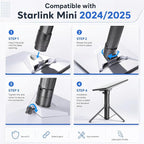 Starlink Mini Battery Pack 45000mAh 166Wh, 6–8H Runtime, All-in-One Tripod Power, IP67 Waterproof, USB-C PD Fast Charging for Camping RV Off-Grid