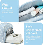 BLUBOON Duffle Bag Girls Kids Cute Gym Bag with Shoes Compartment & Wet Separation Waterproof Sports Overnight Travel Bag