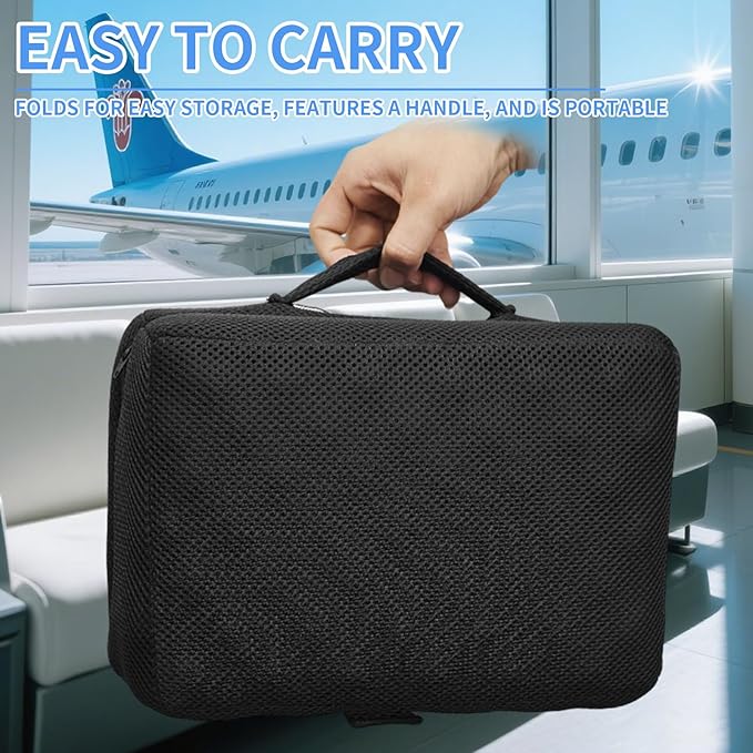 Foldable Travel Seat Cushion Portable Seat Cushion for Car Seat, Airplane, Bleacher, Camping, Office (15.7 * 11.8 * 3in)