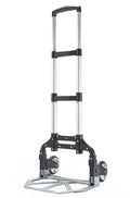 Tory Carrier Portable Hand Luggage Cart Trolley Lightweight Folding Luggage Trolley Load Capacity 150LBS Ideal for Home, Office, Travel Use (Black)