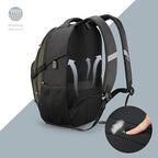 Swissdigital Design Laptop Backpack, Travel Backpack with USB Charging Port Fits 15.6 inches Computer, 31L College School Bookbag for Men,Olive/Black | SD803-26