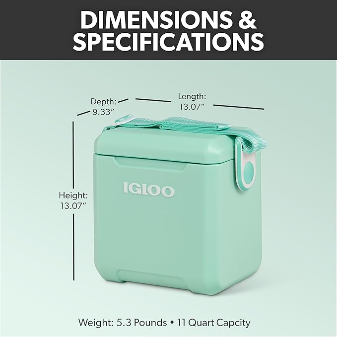 Igloo Tag Along Too Coolers | Insulated Hard Shell Picnic Style Cooler | Rolling Ice Chest
