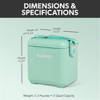 Igloo Tag Along Too Coolers | Insulated Hard Shell Picnic Style Cooler | Rolling Ice Chest