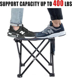 VOLIXOD 2 Pack Folding Portable Camping Stool for Adults, Lightweight Collapsible Stool for Outdoor Footrest Fishing Hiking Gardening and Beach with Carry Bag(400 LBS Capacity)