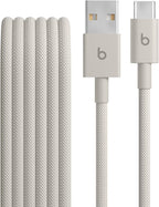 Beats USB-A to USB-C Woven Cable Fast Charging Durable and Tangle-Free Design Compatible Charger for Apple & Android Devices (1.5 m, 5 ft) - Surge Stone