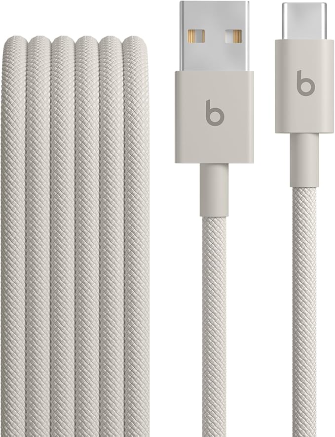 Beats USB-A to USB-C Woven Cable Fast Charging Durable and Tangle-Free Design Compatible Charger for Apple & Android Devices (1.5 m, 5 ft) - Surge Stone