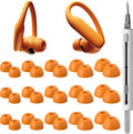15 Pairs Ear Tips for Powerbeats Pro 2, Replacement EarTips Accessories for Beats Pro 2 Earbuds, 5 Sizes (XS/S/M/L/XL), Fit Charging Case, Orange