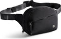 Smasrob Fanny Pack for Women, Crossbody Sling Bag Waist Bag with Multiple Pockets and Adjustable Strap, Black