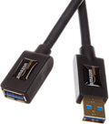 Amazon Basics USB 3.0 Extension Cable, 9.8-Foot High-Speed Data Transfer, Male to Female, 4.8Gbps, Gold-Plated Connectors, Shielded, 3 Meters, Black