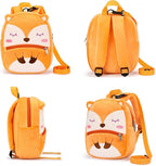 mibasies Toddler Backpacks for Girls 2-4: Plush Backpack -3D Animal Cartoon Mini Travel Bag -10 inch Toddler Backpack Leash