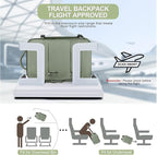 coofay Travel Backpack For Women Men Airline Approved Carry On Backpack Flight Approved Waterproof Sports Luggage Backpack Casual Daypack Small Hiking Backpack Grey Green