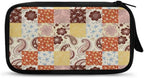 Patchwork Electronic Organizer Tech Accessory Pouch Electronic Accessories Carry Case Storage Bag for Cable Cord SD Card Travel Bag Cable Organizer