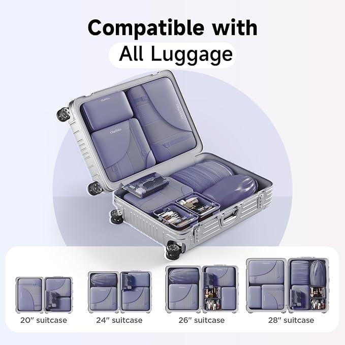9 Set Packing Cubes for Travel, Gifts for Women Mom,Anti-Tearing Suitcase Organizer,OlarHike Vacation Essentials & Accessories for Cruise Ship