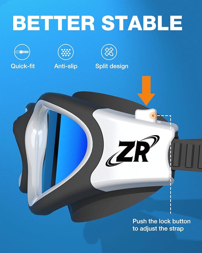 ZIONOR Swim Goggles, Upgraded G1 Polarized Swimming Goggles Anti-Fog for Adult Men Women