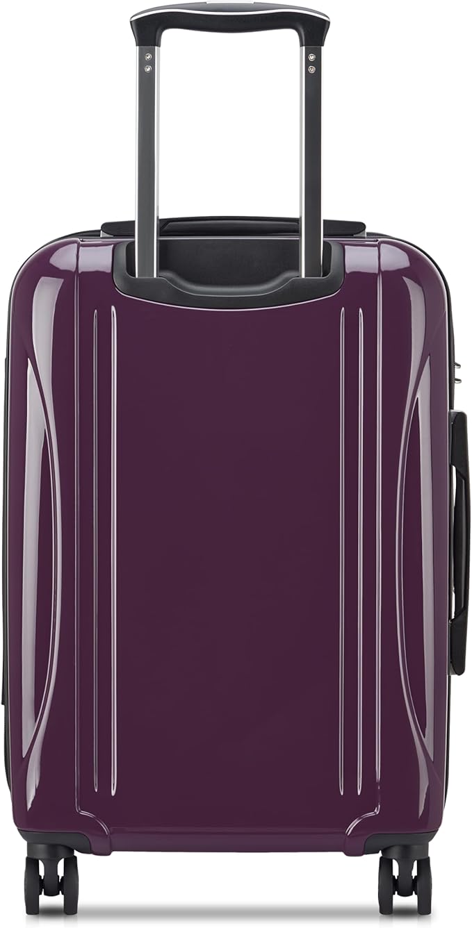 DELSEY PARIS Helium Aero Hardside Expandable Luggage with Spinner Wheels, Plum, Carry-On Plus 21 Inch
