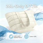 Puffer Tote Bag with Pouch,Women's Lightweight Quilted Shoulder Bag,15.6"/17.3" Laptop Travel Weekender for Work & Nurses