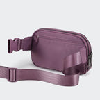 Pander Everywhere Belt Bag for Women, 5 Zipper Pockets Nylon Crossbody Fanny Pack Purse (Purple Lavender)