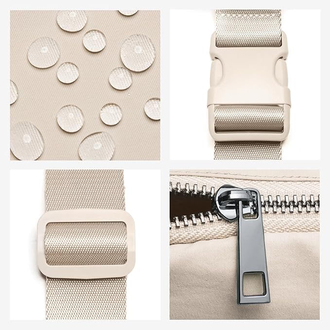 Belt Bag for Women Fanny Pack Crossbody Bags for Women Fashion Waist Packs with Adjustable Strap Gifts for Teen Girls Women Men (Beige)