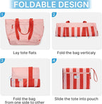 G4Free Beach Bag,Waterproof Beach Tote Pool Bags for Women,Compatible with Cup,Foldable for Weekender Travel