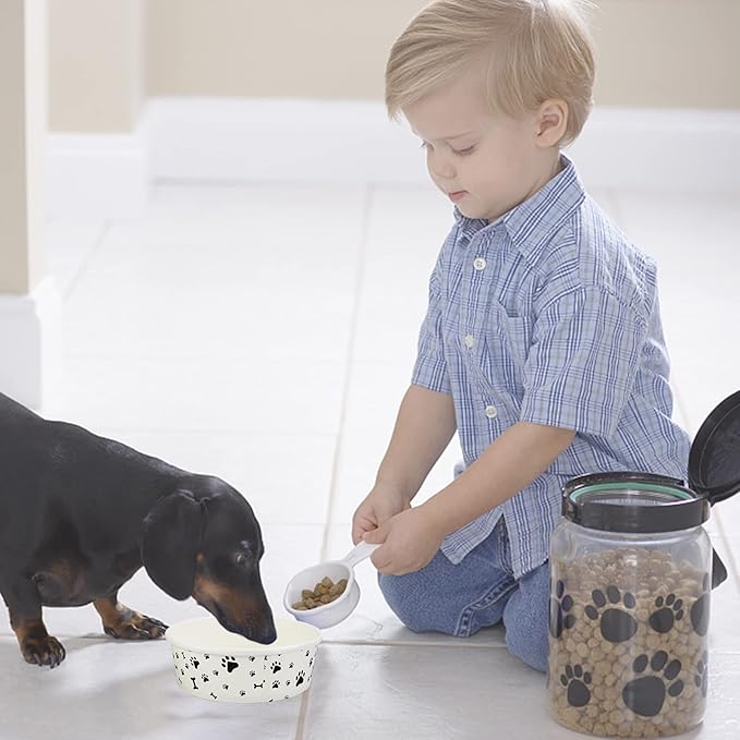 Disposable Dog Bowls - 30 Pcs 16 Ounces Paper Pet Bowls for Food and Water - Serving Tray Dishes for Small Medium Dogs Cats