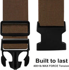 Luggage Straps for Suitcases TSA Approved-2 Pack Bright Personalized Luggage Belt Strap for Suitcase/Carry On Bag Luggage Accessories for Travel (Brown)